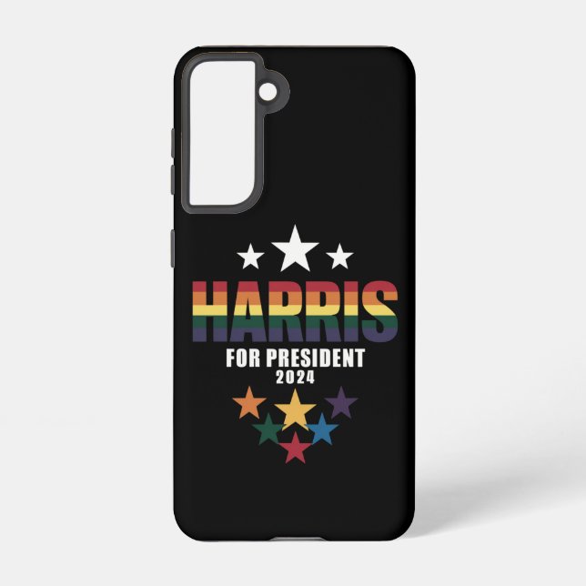 Coque Samsung Galaxy Kamala Harris Rainbow Gay pride élection LGBT 2024 (Verso)