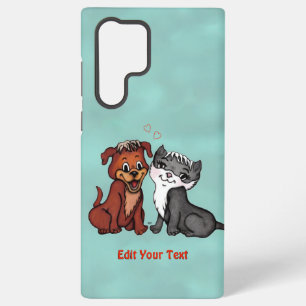 Coque Samsung Galaxy Kitty et Puppy, Modifier votre texte