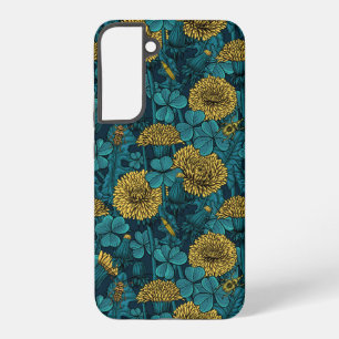 Coque Samsung Galaxy La prairie en jaune et bleu
