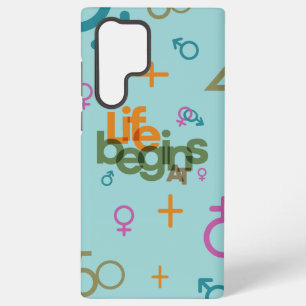 Coque Samsung Galaxy La vie commence à (Personnaliser)