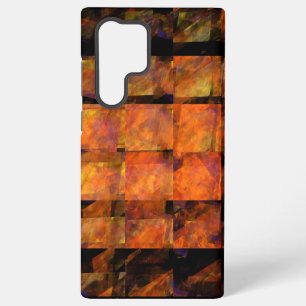 Coque Samsung Galaxy L'art de feu géométrique abstrait moderne du mur
