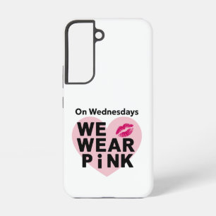 Coque Samsung Galaxy Le Mercredi Nous Portons Pink Funny Valentine