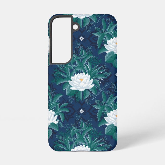 Coque Samsung Galaxy Le Motif blanc Lotus Midnight Lotus (Verso)