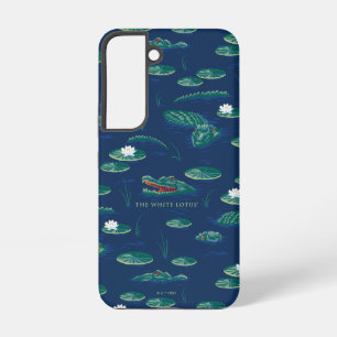 Coque Samsung Galaxy Le Motif de la lagune du Lotus Alligator blanc
