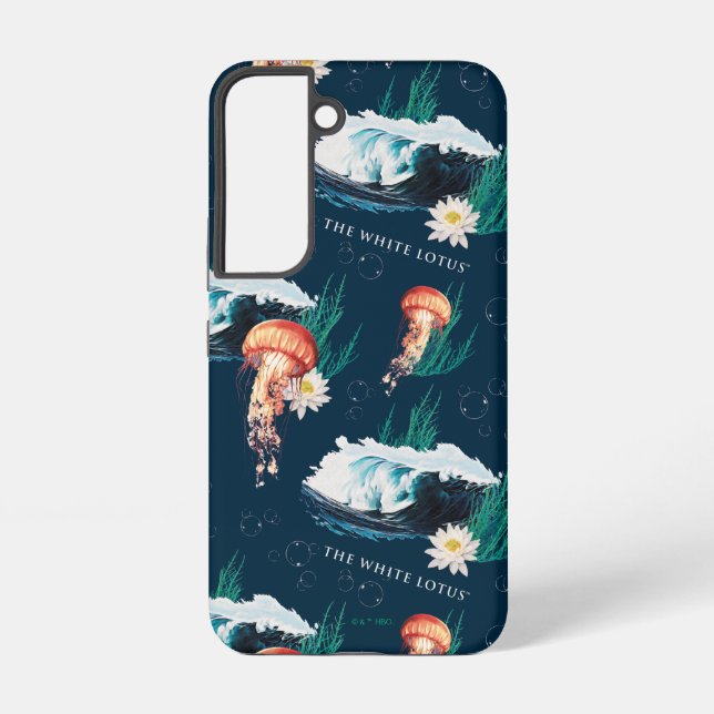 Coque Samsung Galaxy Le Motif de la méduse blanche Lotus Ocean (Verso)