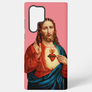 Coque Samsung Galaxy Le Portrait d'Art Fin du Sacré-Cœur de Jésus