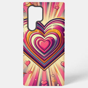 Coque Samsung Galaxy les années 70 coeur pop art/Mug de Saint Valentin