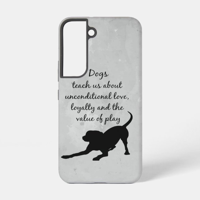 Coque Samsung Galaxy Les chiens nous enseignent des citations inspirant (Verso)