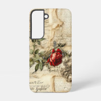 Lettre vintage d'amour parchemin avec fleurs (9)