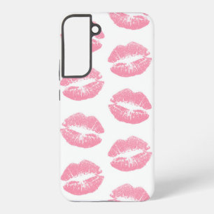 Coque Samsung Galaxy Lèvres roses, motif de lèvres, rouge à lèvres rose
