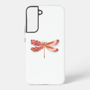 Coque Samsung Galaxy Libellule fleur avec bijoux sakura