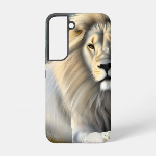 Coque Samsung Galaxy Lion blanc majestueux éthéré