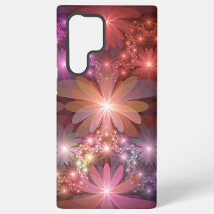 Coque Samsung Galaxy Lit De Fleurs Coloré brillant Abstrait Fractage Ar