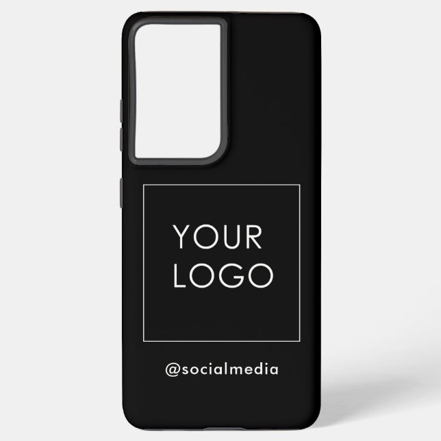 Coque Samsung Galaxy Logo de marque Black Company Business Modern (Verso)