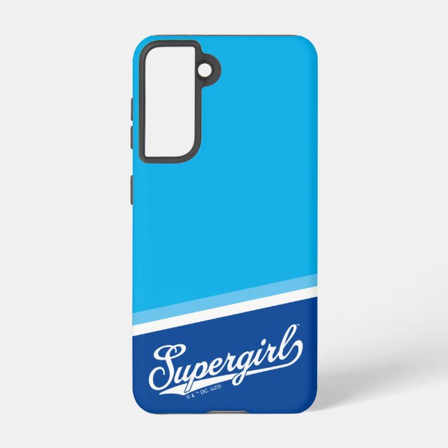 Coque Samsung Galaxy Logo du nom étoilé Supergirl Baseball (Verso)