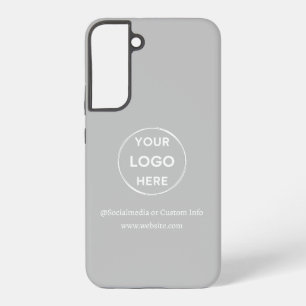 Coque Samsung Galaxy Logo personnalisé gris pour entreprise
