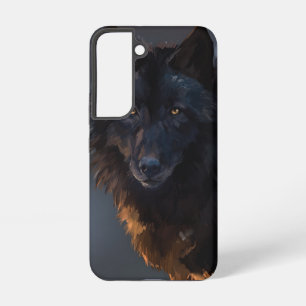 Coque Samsung Galaxy loup noir