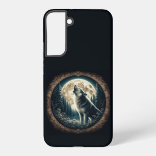 Coque Samsung Galaxy Loup vintage et lune classique