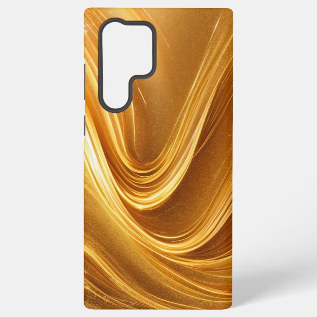 Coque Samsung Galaxy Luxury Gold Wave Phone Case (Verso)