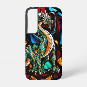 Coque Samsung Galaxy Magnifique Dragon de Verre Peint Mythique Chef-d'œ