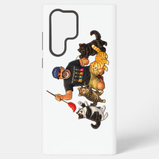 Coque Samsung Galaxy Man playing with his cats