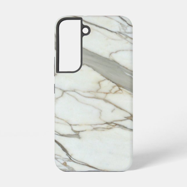 Coque Samsung Galaxy Marbre blanc granit luxe texture naturelle (Verso)