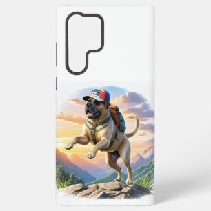 Coque Samsung Galaxy Mastiff Dogue anglais en vacances à la montagne