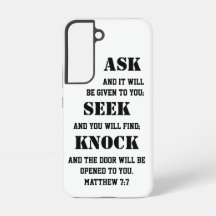 Matthieu 7:7 Bible Verse Bold Poser Chercher Knock