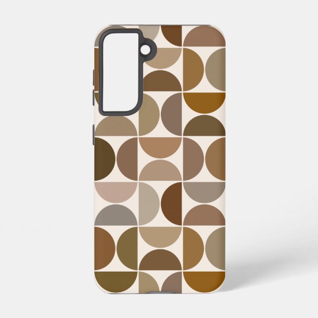 Coque Samsung Galaxy MCM Semi-cycles Browns+Cream Big Motif (Verso)
