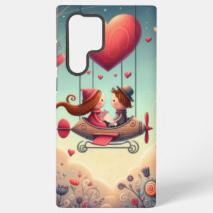 Coque Samsung Galaxy Mignonne bémol Saint Valentin hydravion