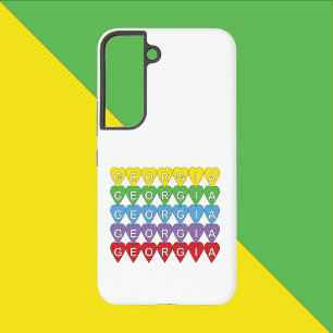Coque Samsung Galaxy Modèle de coeurs colorés de Géorgie