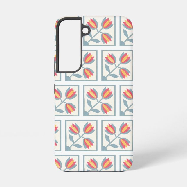 Coque Samsung Galaxy Modern Decorative Flowers Pattern (Verso)
