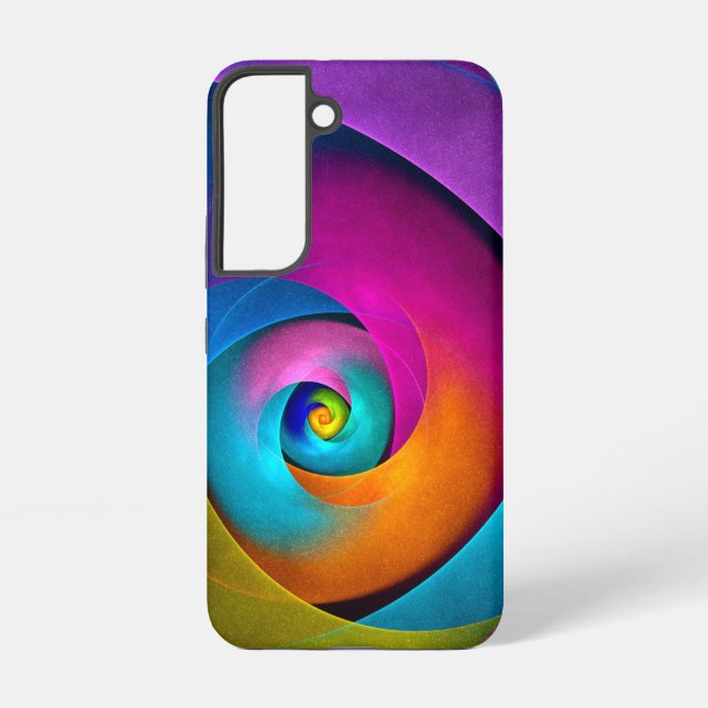 Coque Samsung Galaxy Modern Floral Abstract Art Pink Blue Pattern #17 (Verso)