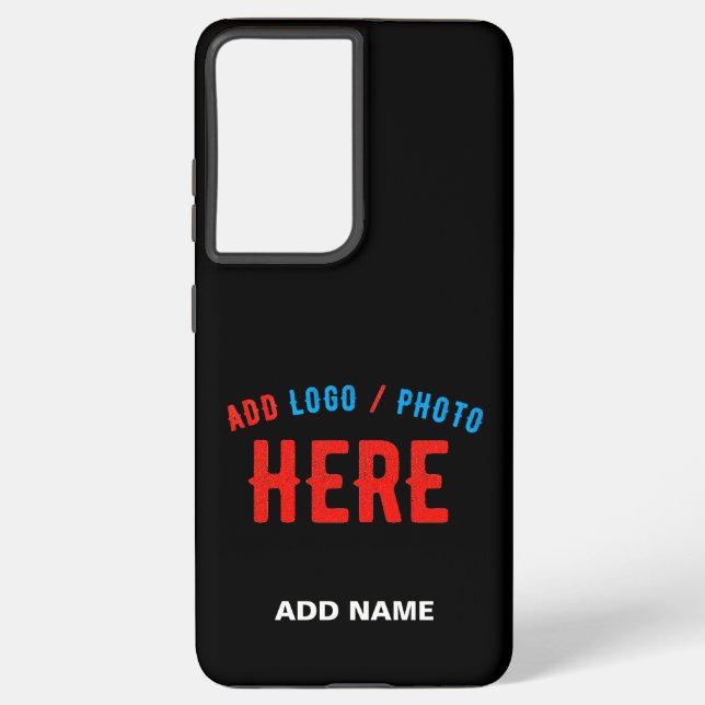 COQUE SAMSUNG GALAXY MODERNE ET MODERNE PERSONNALISABLE NOIR VÉRIFIÉ (Verso)