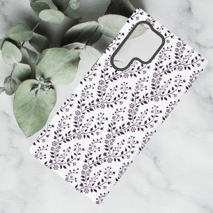 Coque Samsung Galaxy Moderne Motif Floral Boho Blanc Abricot