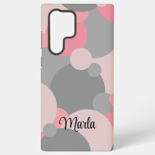 Coque Samsung Galaxy Molécule rose-gris personnalisée Samsung Phone Cas