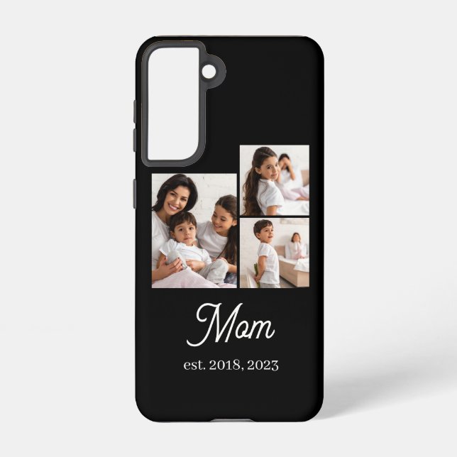 Coque Samsung Galaxy Mom Established Script Black 3 Photo (Verso)