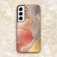 Monogramme d'Agate Rouge et Or Chic