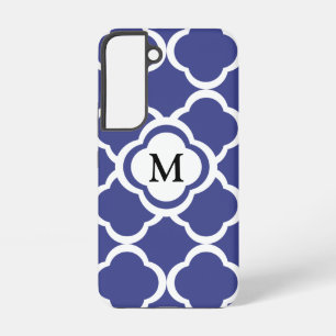 Coque Samsung Galaxy Monogramme élégant bleu