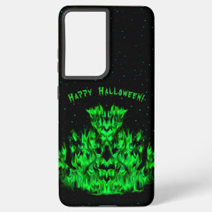 Coque Samsung Galaxy Monstre de flamme dans le ciel étoilé