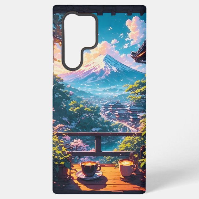 Coque Samsung Galaxy Morning Calm over Fuji (Verso)