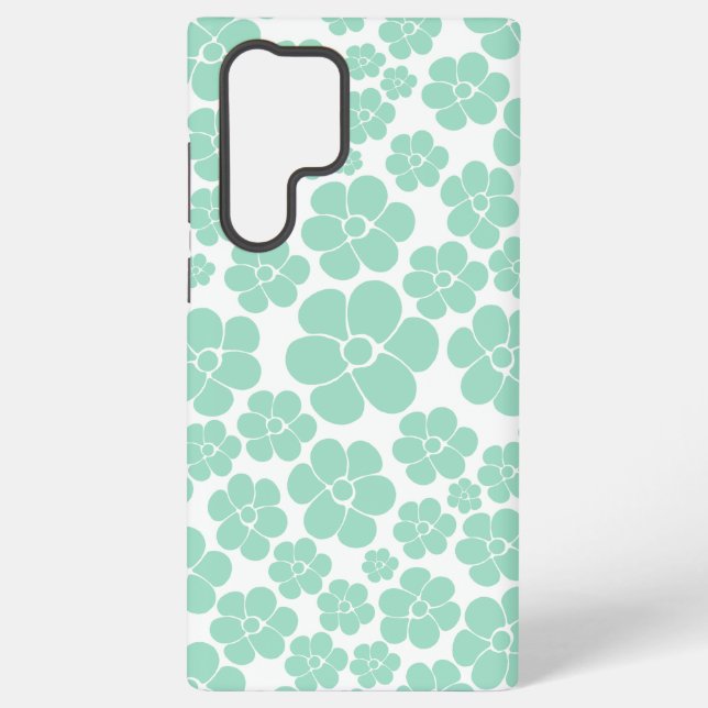 Coque Samsung Galaxy Motif à fleurs - Vert (Monnaie) (Verso)