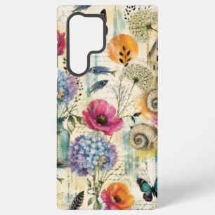 Coque Samsung Galaxy Motif aquarelle botanique côtier coloré