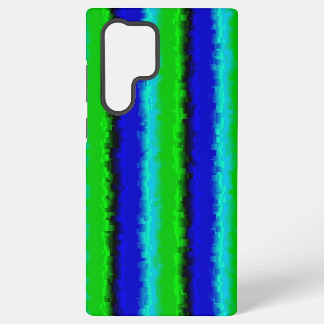 Coque Samsung Galaxy Motif arc-en-ciel bleu vert abstrait 3D (Verso)