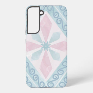 Coque Samsung Galaxy motif bleu en forme de diamant
