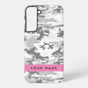 Coque Samsung Galaxy Motif camouflage gris neige d'hiver Personnalisez 