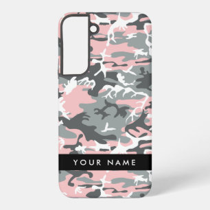 Coque Samsung Galaxy Motif camouflage rose et gris Personnalisez votre