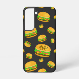 Coque Samsung Galaxy Motif de burger délicieux et amusant Monogramme