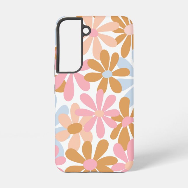 Coque Samsung Galaxy Motif de fleur de marguerite pastel rétro (Verso)