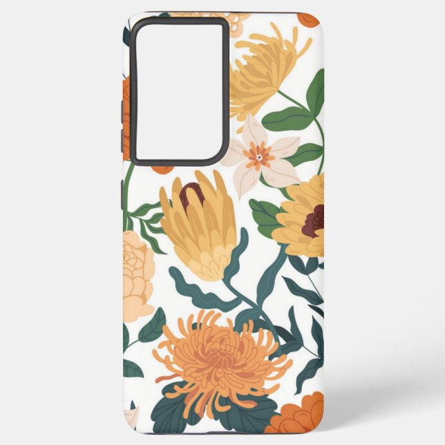 Coque Samsung Galaxy Motif de fleurs (Verso)